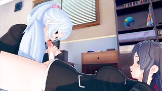 Titsy hentai girl coolly rocks futanari cock